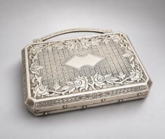 French Art Nouveau Sterling Silver Snuff Box, circa 1900