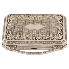 French Art Nouveau Sterling Silver Snuff Box, circa 1900