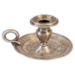 Candelabro de plata del siglo XIX con decoración heráldica, circa 1870-1881