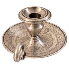 Candelabro de plata del siglo XIX con decoración heráldica, circa 1870-1881