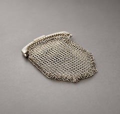 19th Century Sterling Silver Mesh Coin Purse