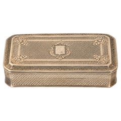 French Belle Époque Sterling Silver Snuff Box, Late 19th Century