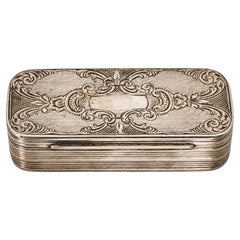 Belle Époque Silver Snuff Box, Early 20th Century