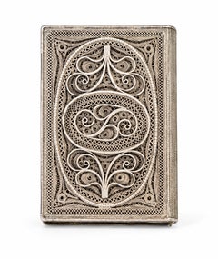 French Belle Époque Silver Filigree Case with Neo-Moorish Arabesque Design