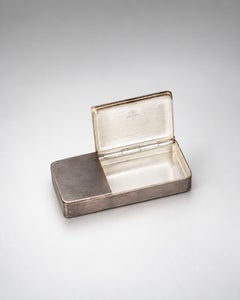 Caja de tabaco y medicinas del siglo XX, de plata de ley inglesa, con dos compartimentos