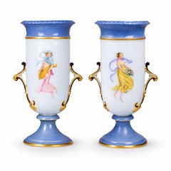 Pair Of Napoleon III Porcelain Vases, 19th Century, Jean Nast