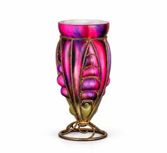 Art Deco Le Verre Français Glass Vase by Charles Schneider, France, circa 1920s