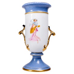 19th Century French Painted Porcelain Vase  Royal Cobalt Blue, Nast Manufactory
