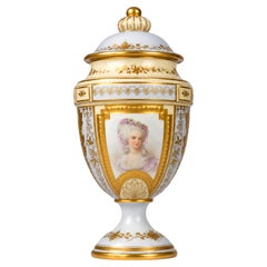 Sèvres Amphore di Château des Tuileries, Francia, Oro blu, XIX secolo