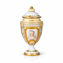 Sèvres Amphore di Château des Tuileries, Francia, Oro blu, XIX secolo