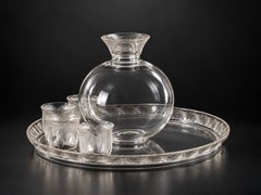 René Lalique Coquelicot Drinks Glass Service, 1930s