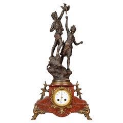 Reloj de sobremesa francés del siglo XIX, de la época de Napoleón III, al estilo de Auguste Moreau