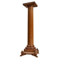 19th Century French Napoleon III Fluted Forged Iron Column with Doric Details