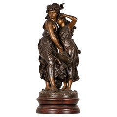 Bronze Figurative Protection Sculpture by Hippolyte François Moreau, 19th C.