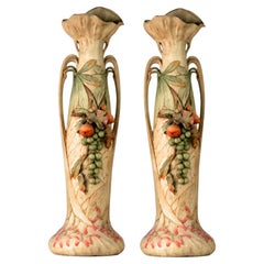 Pair of Art Nouveau Vases, Goldscheider & Liezen, 1900s