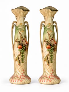 Pair of Art Nouveau Vases, Goldscheider & Liezen, 1900s