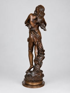 Bronze Eurydice Sculpture by Eugène Marioton, 19th Century, 75 cm Tall