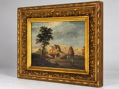 Romantic Landscape, Via Appia Pilgrims, 19th Century, Small Sized