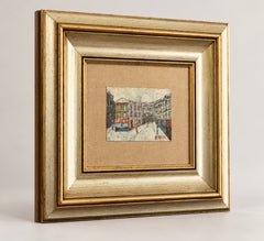 Peinture française, Paris Montmartre par R Bosc, 20e siècle