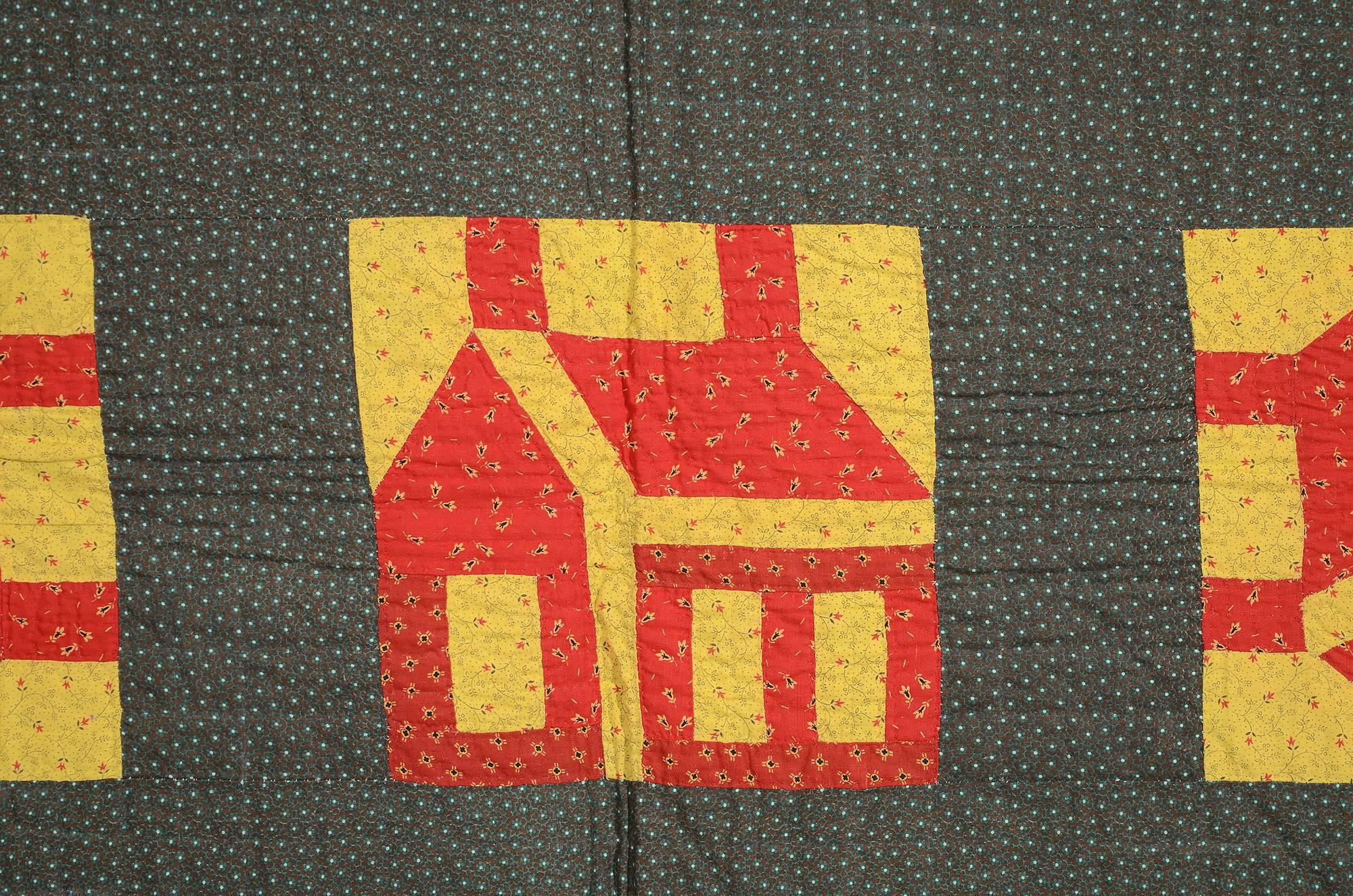 Patchwork Schoolhouse Quilt