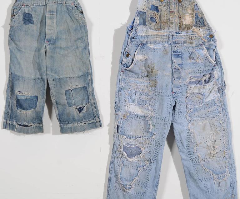 Mended, Patched, Embroidered and Quilted Overalls For Sale at 1stDibs ...