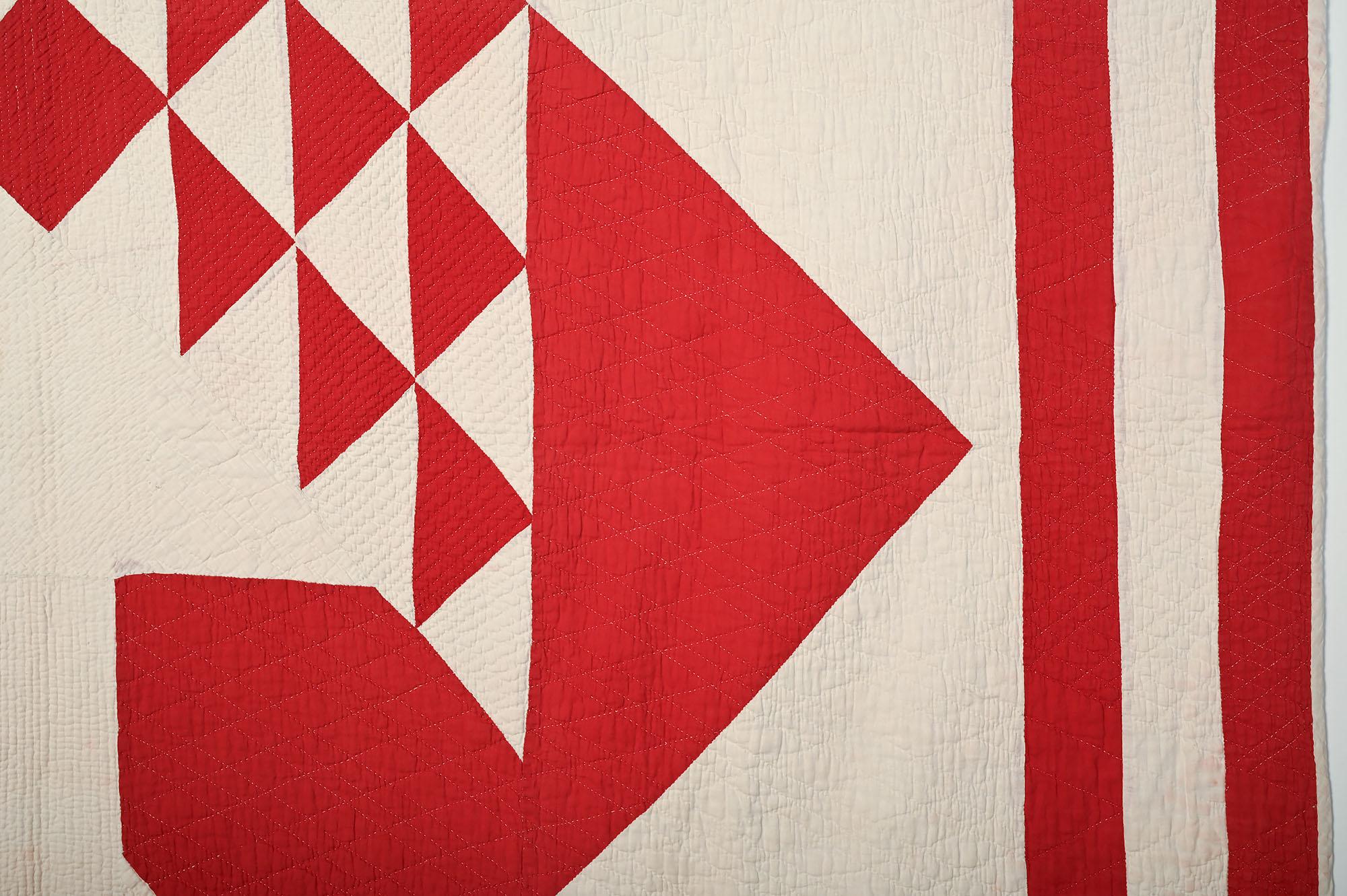 Roter Baum-Quilt (amerikanisch) im Angebot