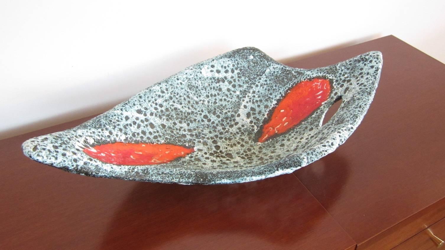 Vallauris Textured Ceramic Bowl For Sale 2