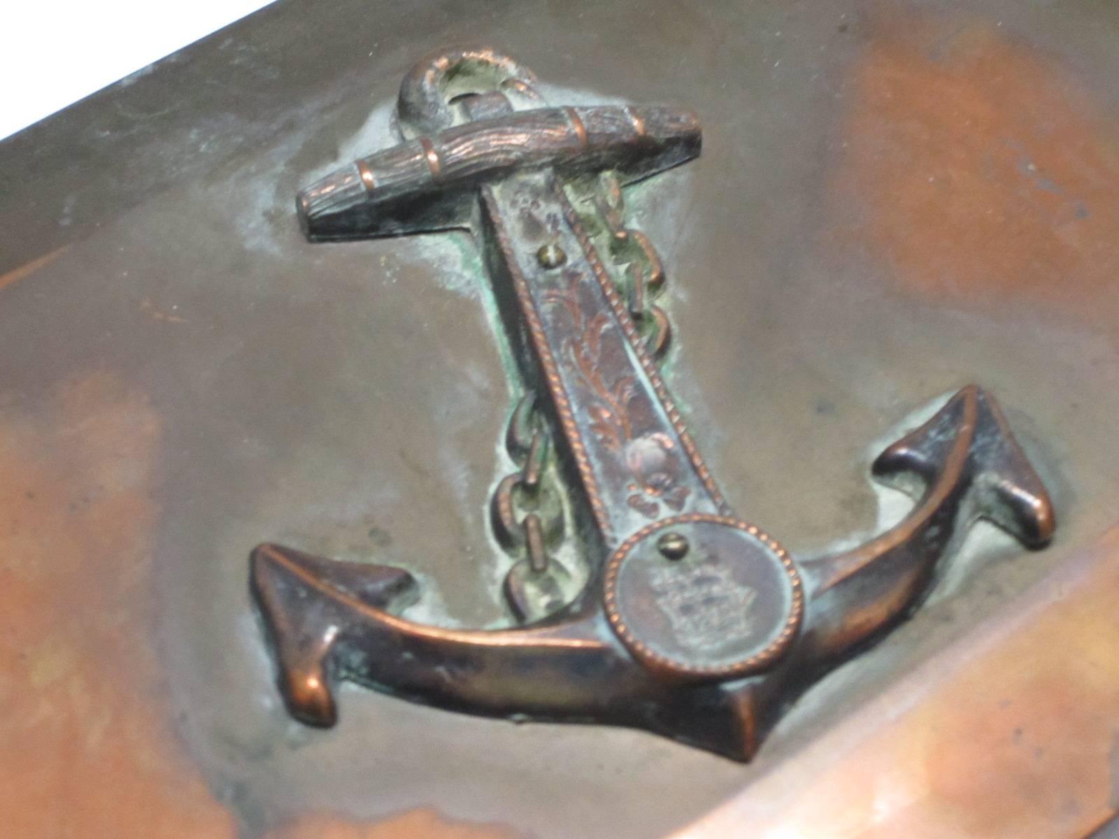 Handmade Copper Box with Anchor 1