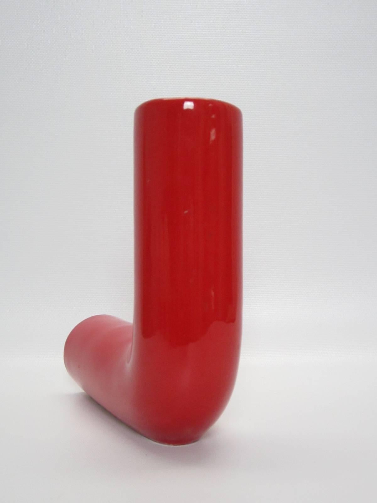 Post-Modern Raymor Ceramic Tubular Pop-Art Vase