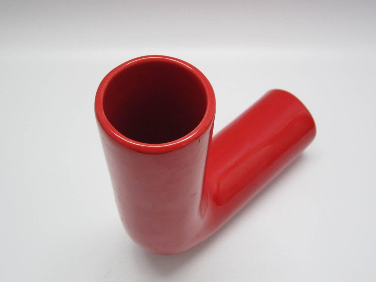Italian Raymor Ceramic Tubular Pop-Art Vase