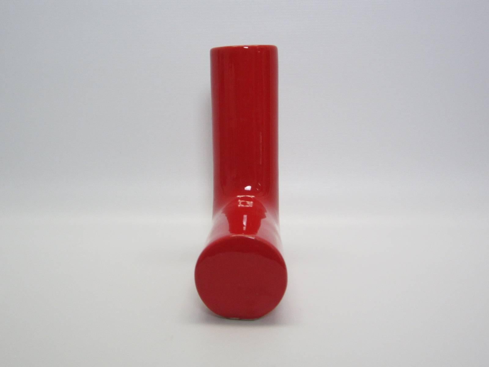 Late 20th Century Raymor Ceramic Tubular Pop-Art Vase
