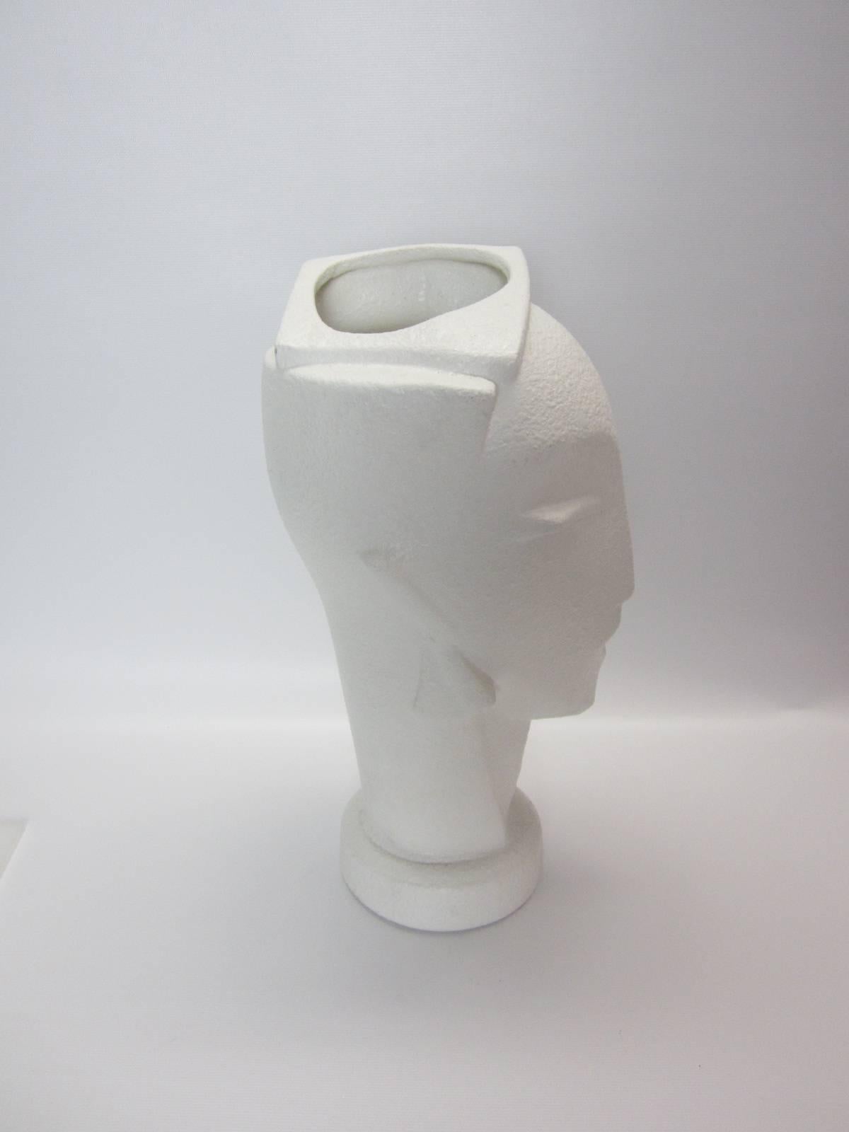 20th Century Abstract Textured Ceramic Vase manner of Hagenauer