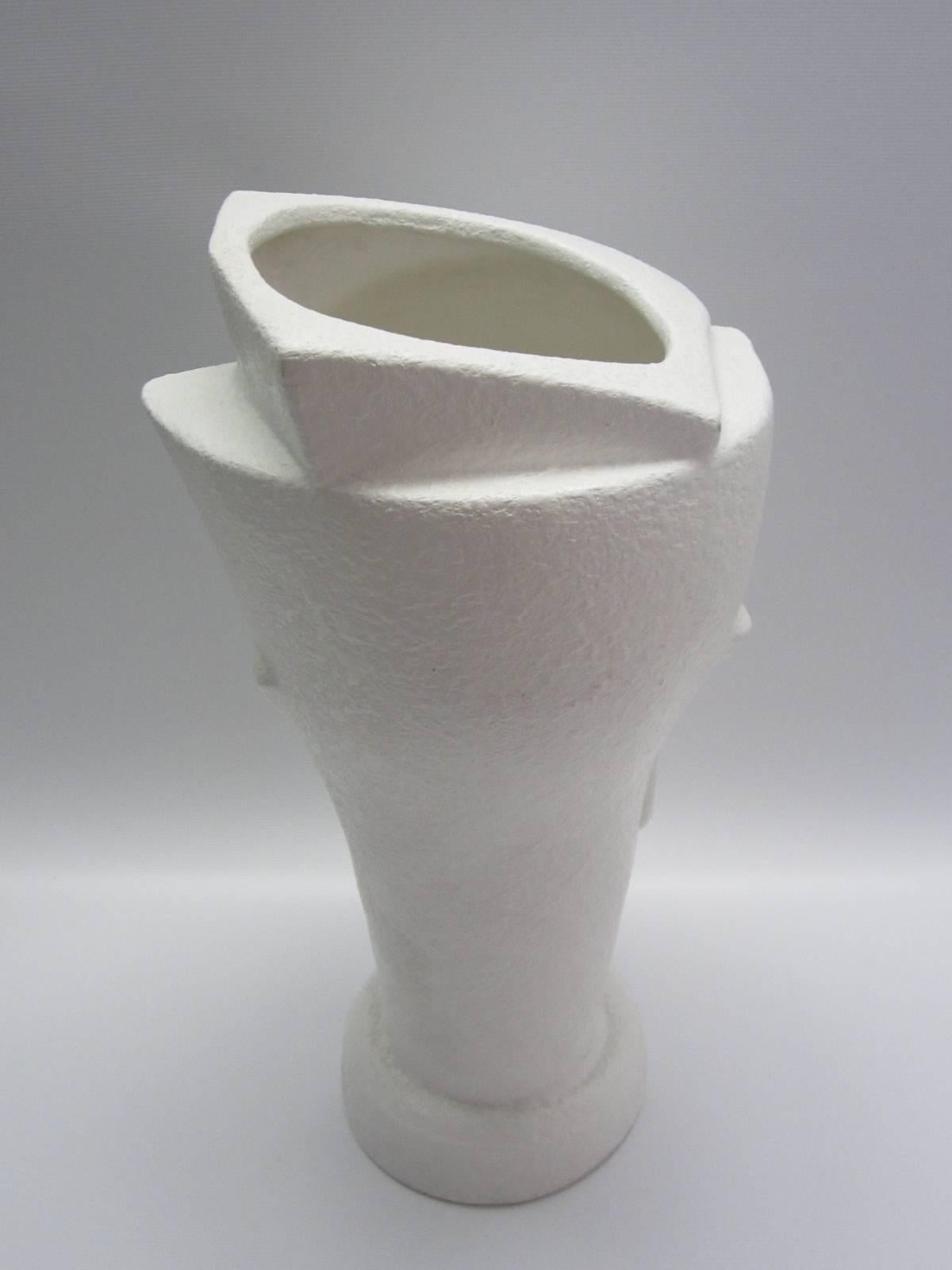 Abstract Textured Ceramic Vase manner of Hagenauer 5