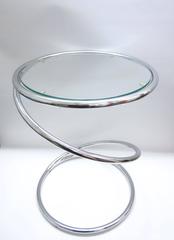 Pace Chrome Spiral Side Table