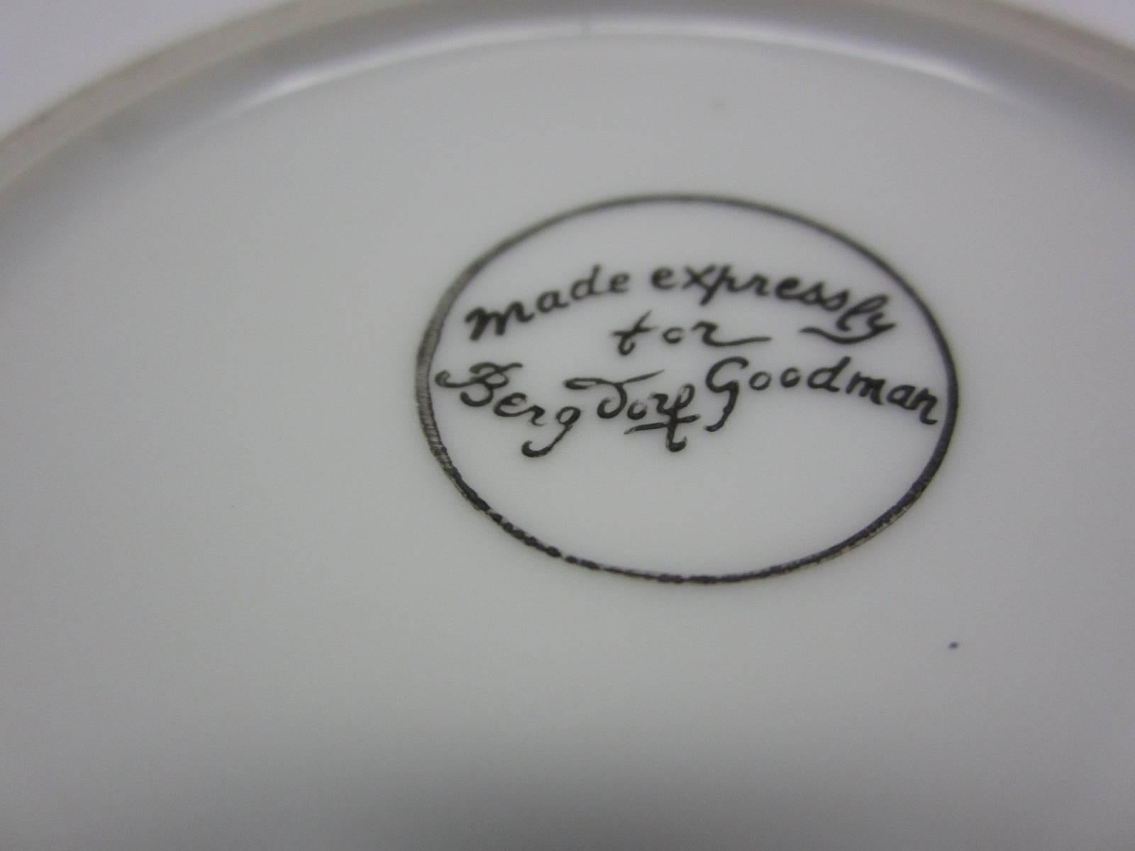 Mid-20th Century Fornasetti for Bergdorf Goodman Porcelain Trinket Dish with Clock Motif 