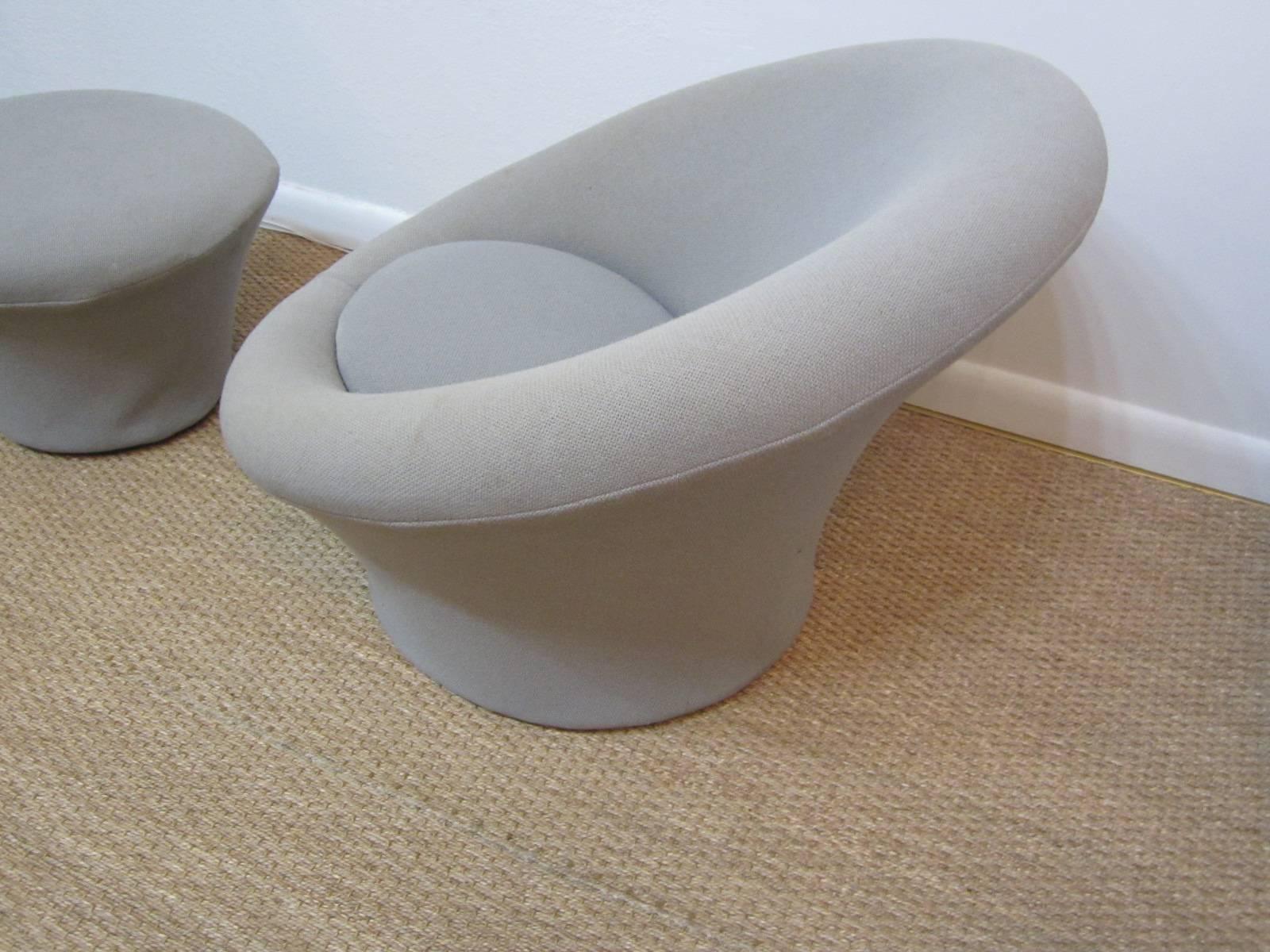 Upholstery Pierre Paulin Mushroom Chair with Ottoman for Artifort