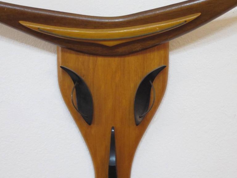 Wood and Iron WallMounted Sculpture For Sale at 1stDibs