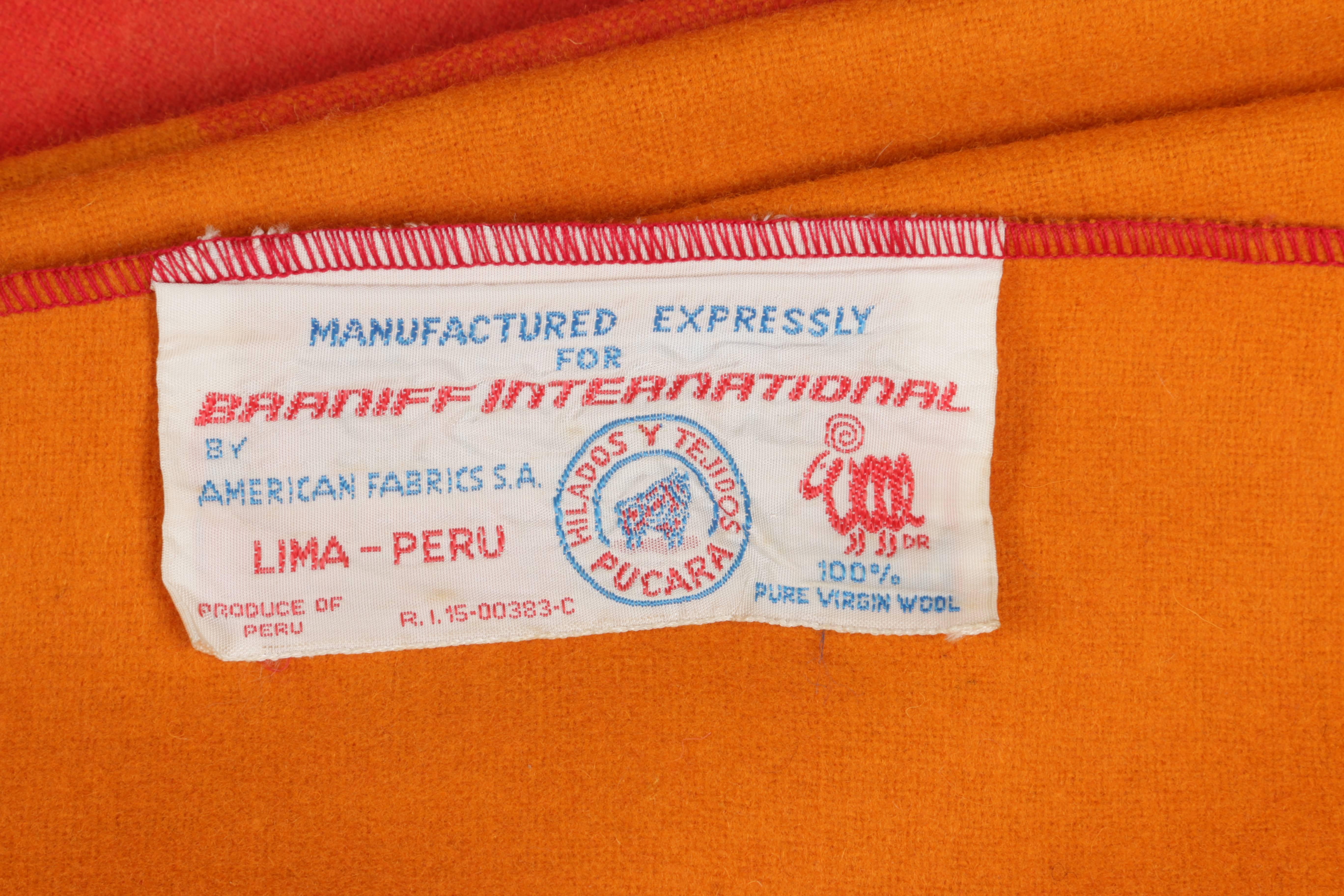 Alexander Girard for Braniff Airlines Wool Blankets, Set of Three In Good Condition In Miami, FL