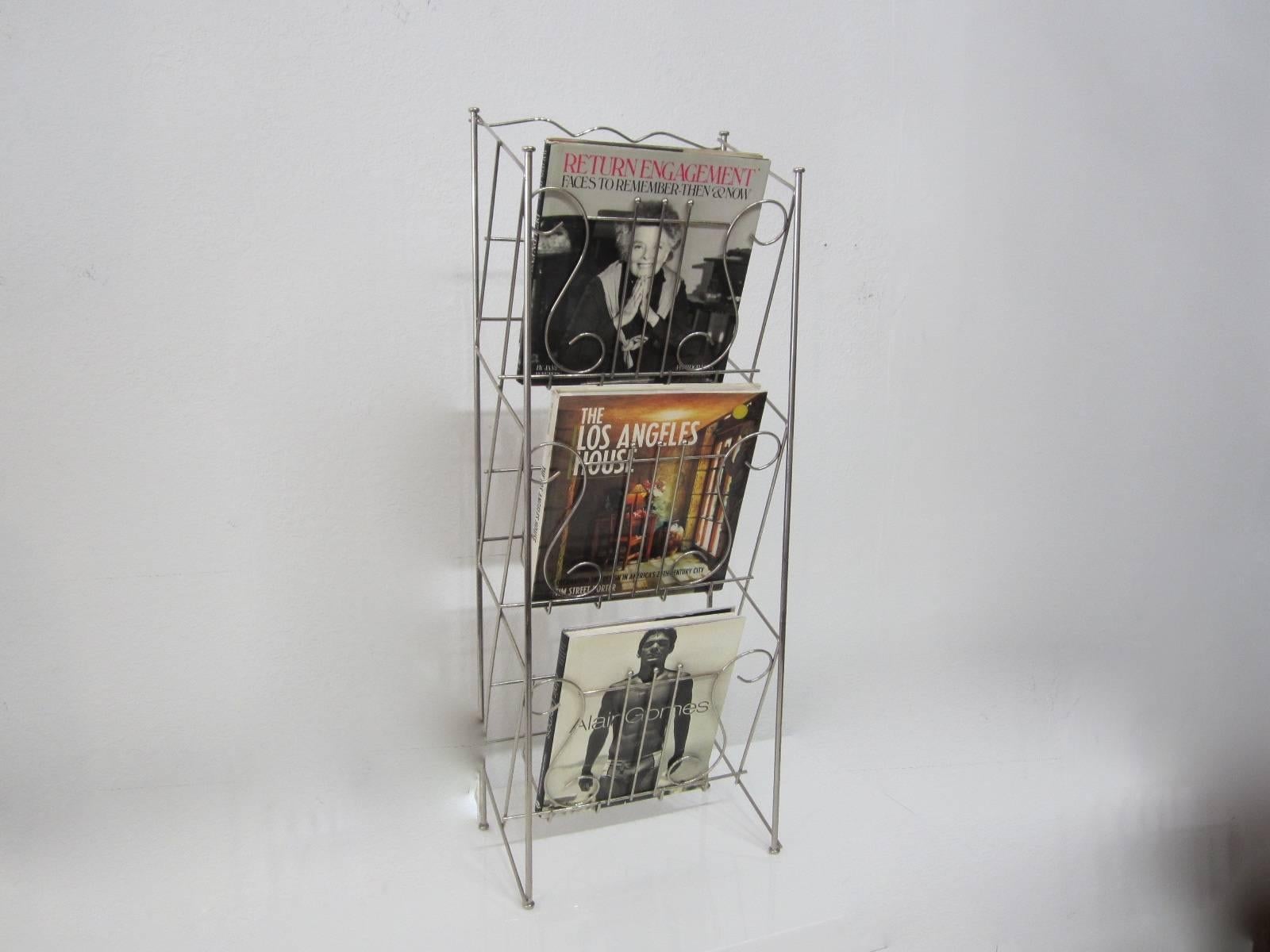 Mid-Century Modern Music Stand for Records and Books For Sale