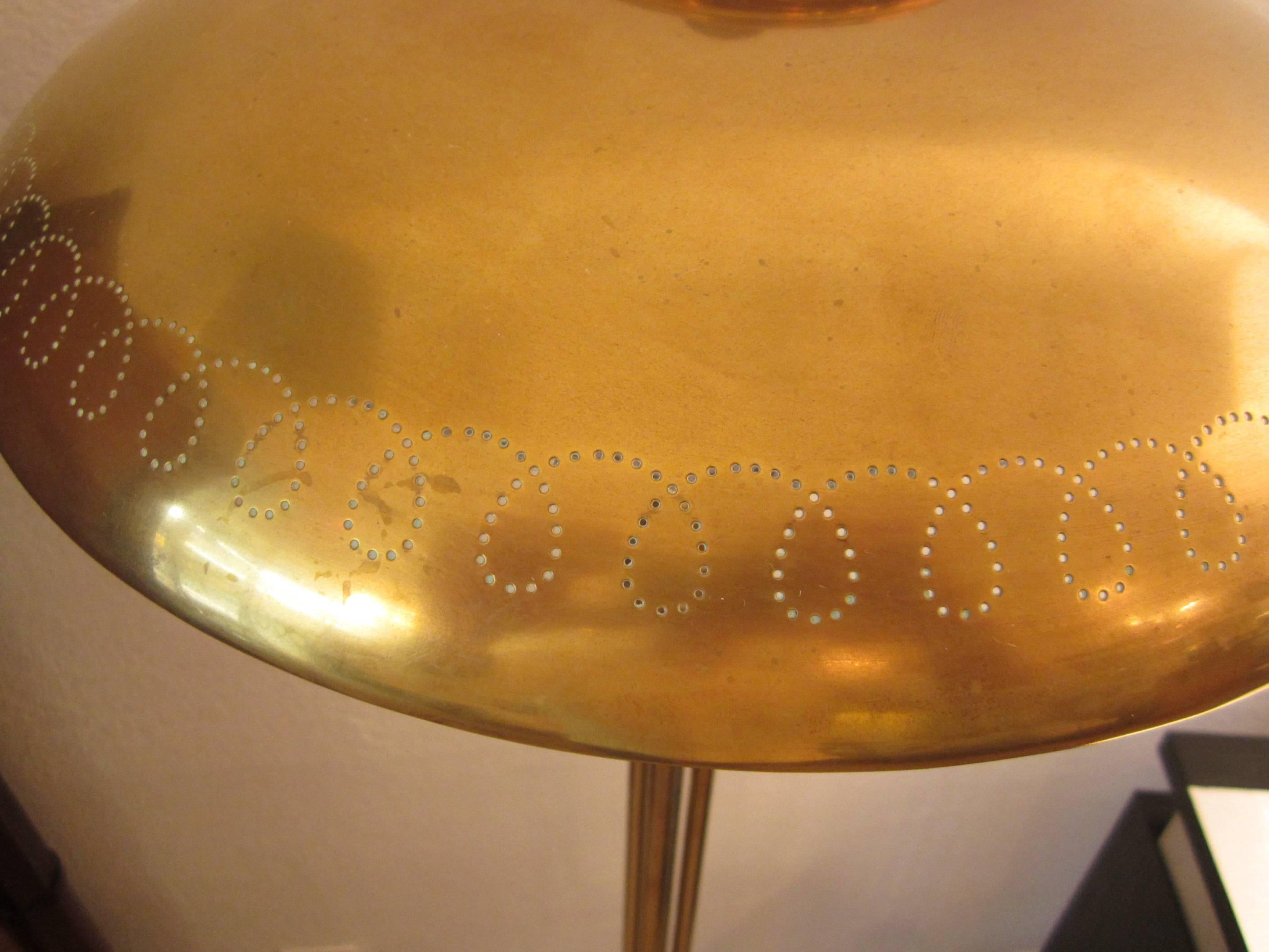 brass standing lamp