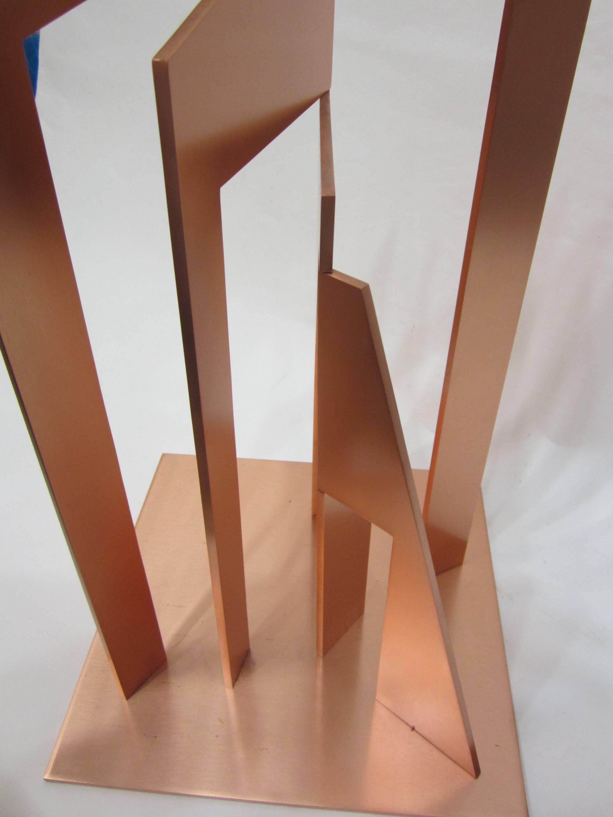Polished Christopher Georgesco Copper Sculpture Titled 