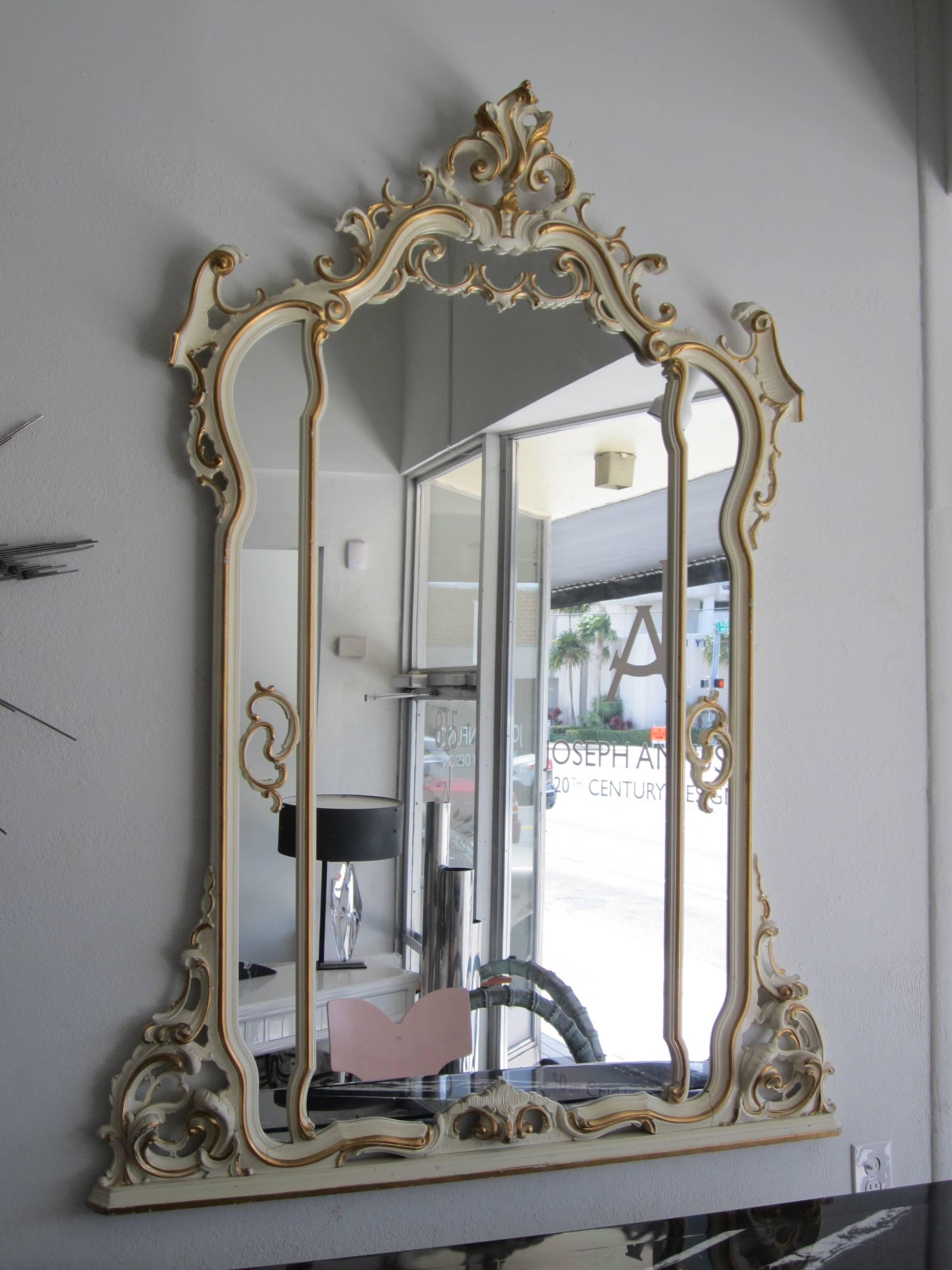 Plaza Hotel NYC Original Gilded and Lacquered French Lobby Mirror  3