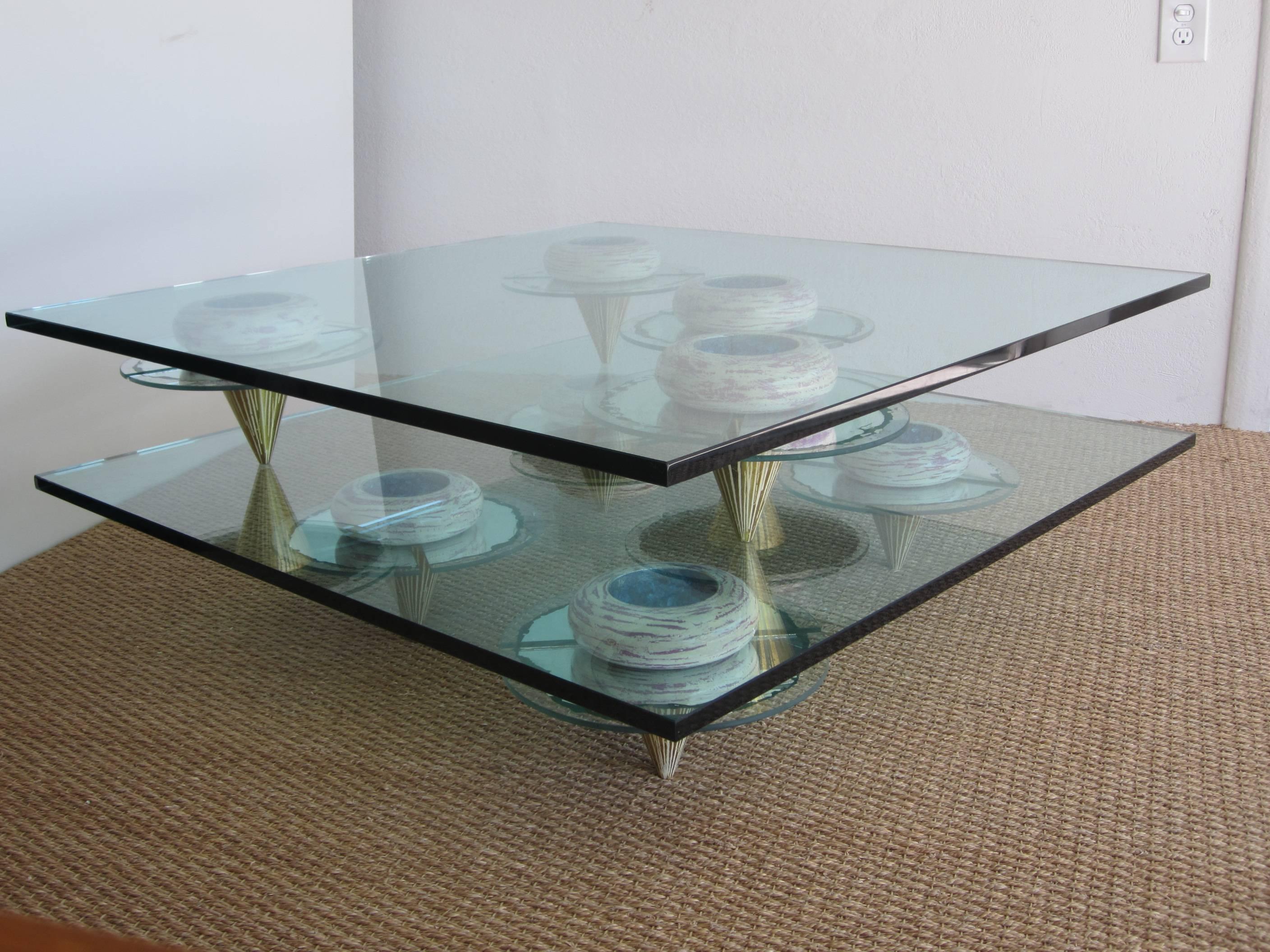 Late 20th Century Memphis Period Cocktail Table Designed by Artist Carmen Spera, NY, NY, For Sale