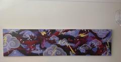 Mixed Media Triptych by New York Graffiti Artist Louis Paladino