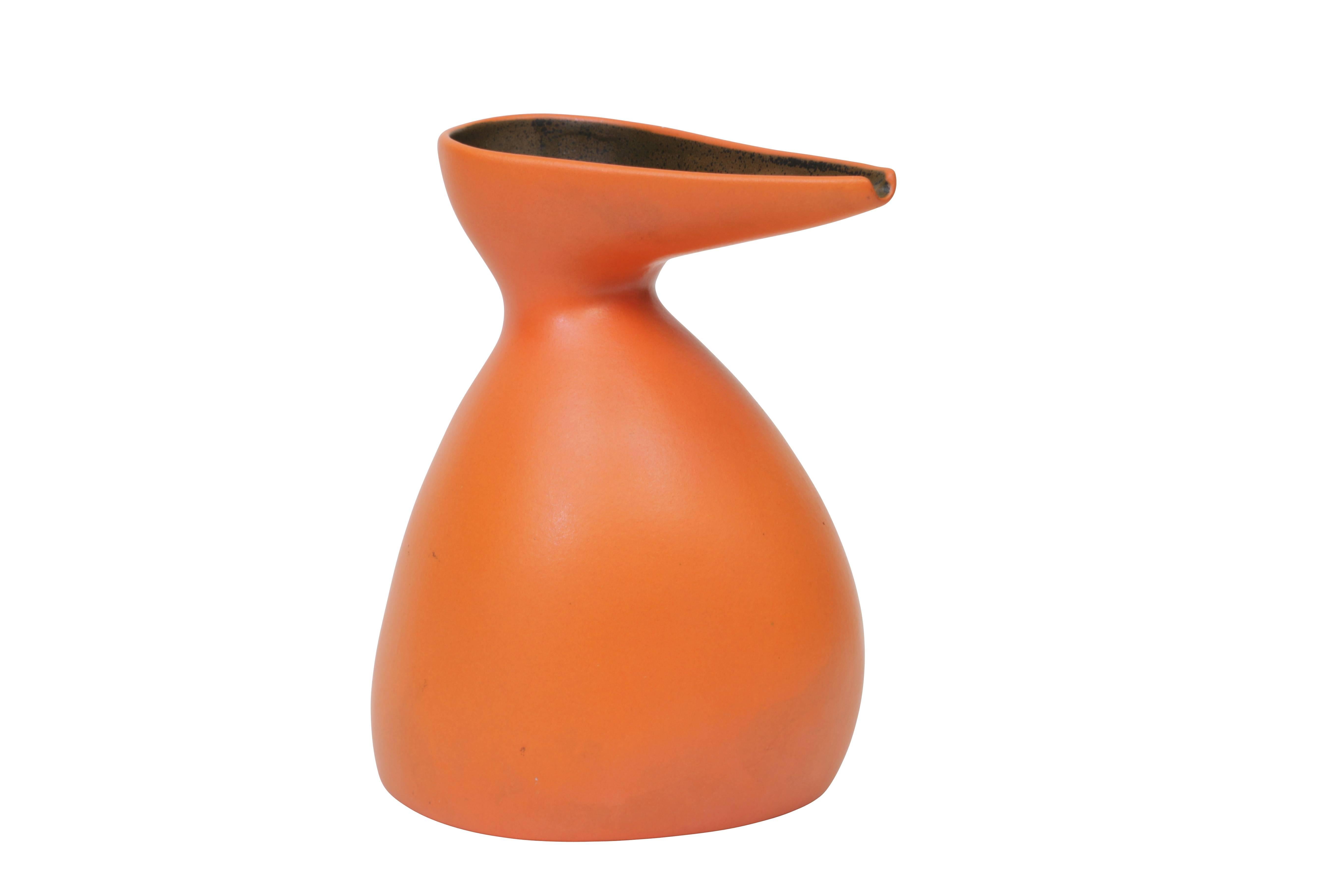 Mid-Century Modern Two-Tone Ceramic Pitcher