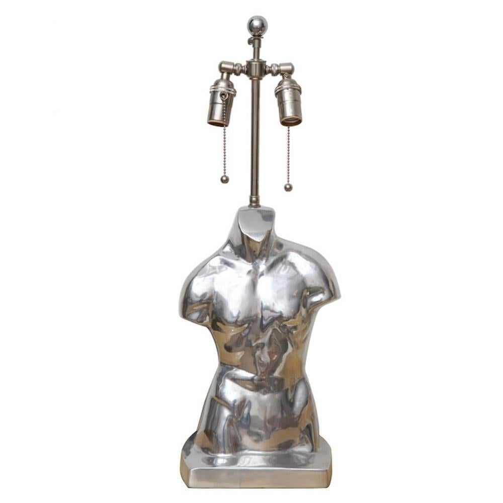 Metal Torso Lamp For Sale 1