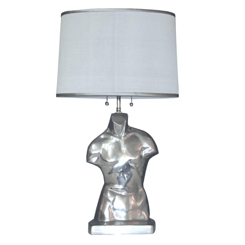 Metal Torso Lamp For Sale 2