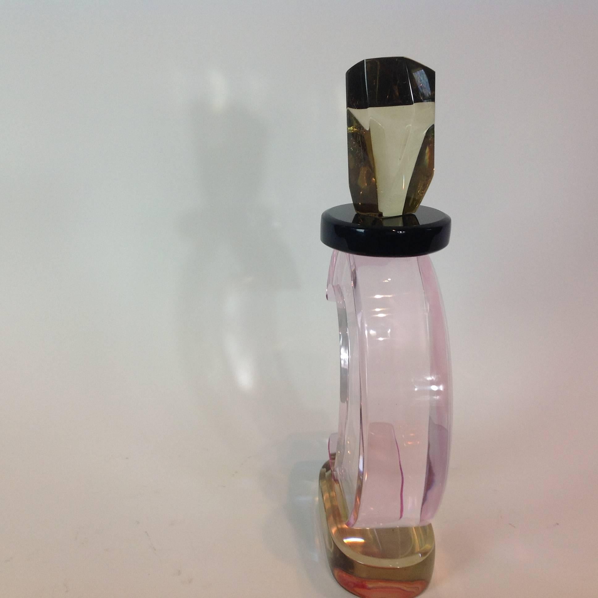 Late 20th Century Van Teal Lucite Sculpture Perfume Bottle