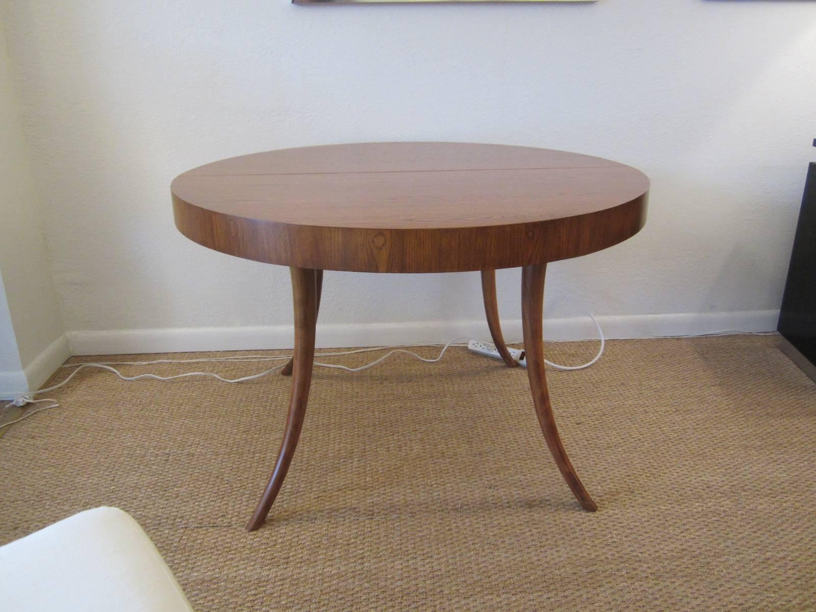 Mid-Century Modern Gorgeous T.H. Robsjohn-Gibbings Walnut Extension Dining Table