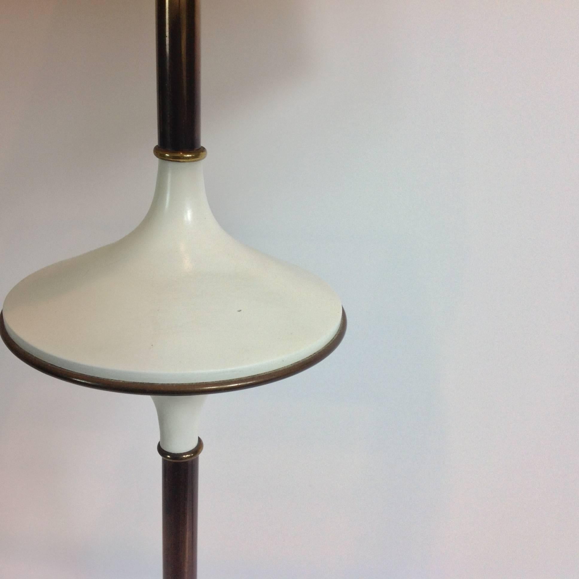 American Pair of Enameled Metal Lamps in the Manner of Tommi Parzinger For Sale